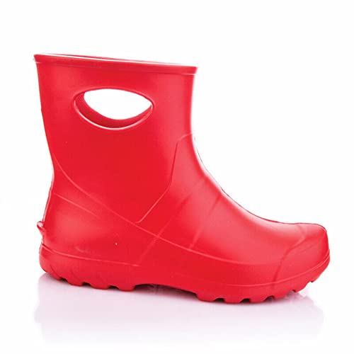 LEMIGO leichte halbhohe Damen EVA Gummistiefel Garden (Rot, 37 EU) von LEMIGO