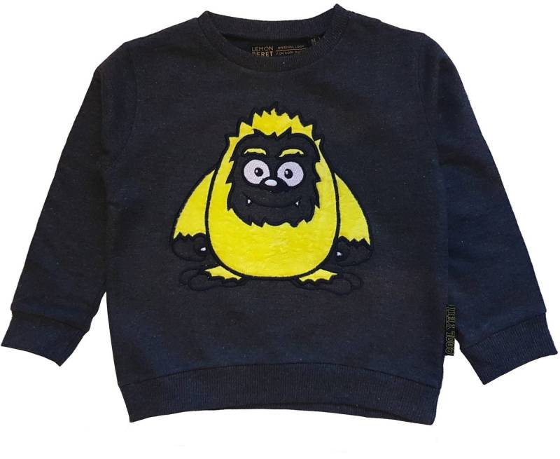 LEMON BERET Rundhalspullover Lemon Beret Jungen Pullover mit Monster-Print grau von LEMON BERET
