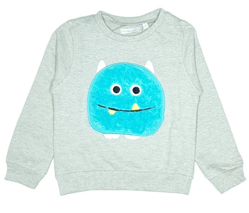 LEMON BERET Rundhalspullover Lemon Beret Mädchen Pullover "Monster" in grau von LEMON BERET