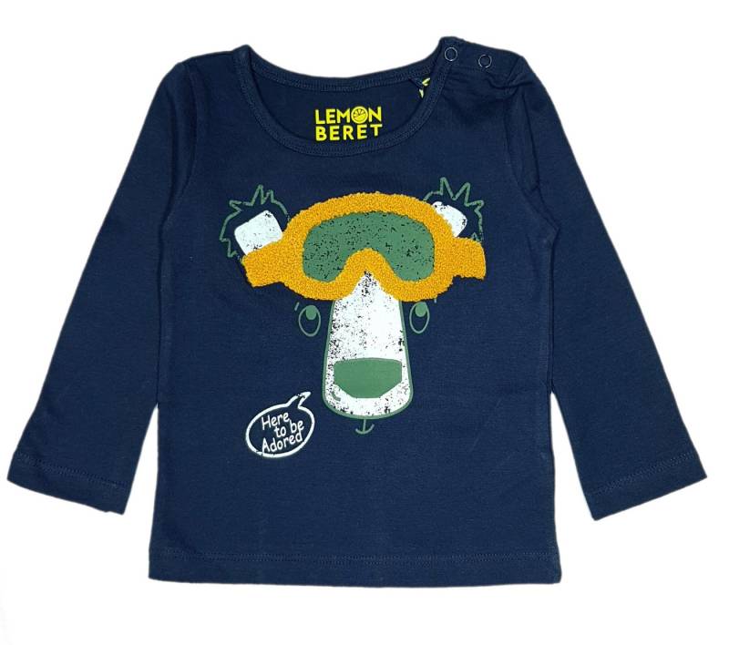 LEMON BERET Rundhalspullover Lemon Beret Unisex Sweatshirt mit Applikation blau von LEMON BERET