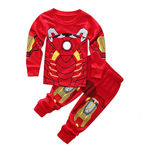 Sidney Ironman Pyjama-Set für Jungen, 2-teilig, Größe 2-7 Jahre - Rot - 5 Jahre von LEMONBABY