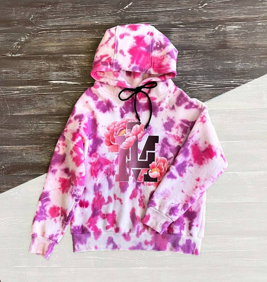 LEMONI Hoodie Fleece-Hoodie mit Pfingstrosen-Print mit Kapuze LEMONI Hoodie Fleece-Hoodie mit Pfingstrosen-Print mit Kapuze von LEMONI