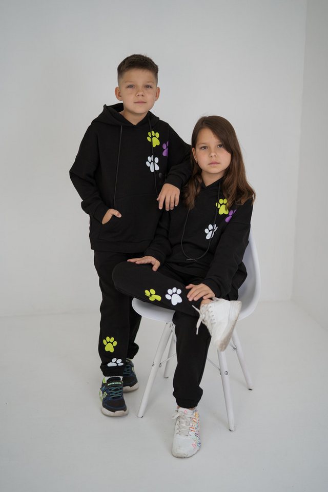 LEMONI Hoodie Mädchen und Jungen Hoodie WALK WITH ME - schwarz von LEMONI