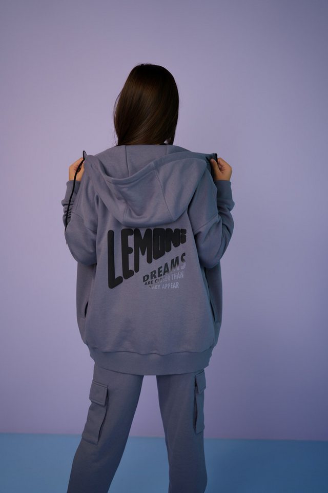 LEMONI Kapuzensweatjacke Unisex Zip-Hoodie in Urban-Style mit Kapuze LEMONI Kapuzensweatjacke Unisex Zip-Hoodie in Urban-Style mit Kapuze von LEMONI