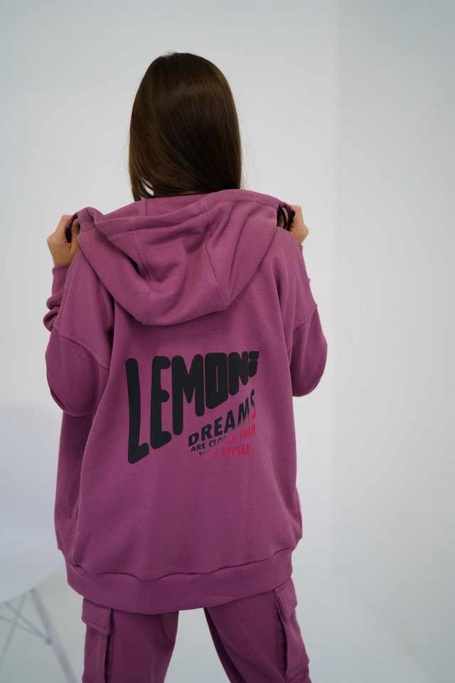 LEMONI Kapuzensweatjacke Unisex Zip-Hoodie in Urban-Style mit Kapuze von LEMONI