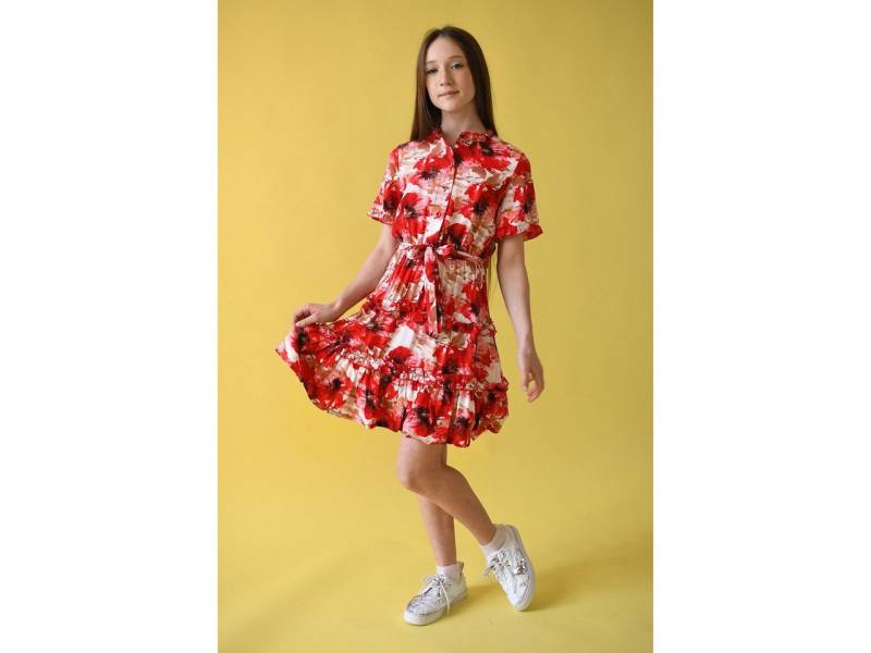 LEMONI Sommerkleid Mädchen Sommerkleid Mohnblumen aus Viskose von LEMONI