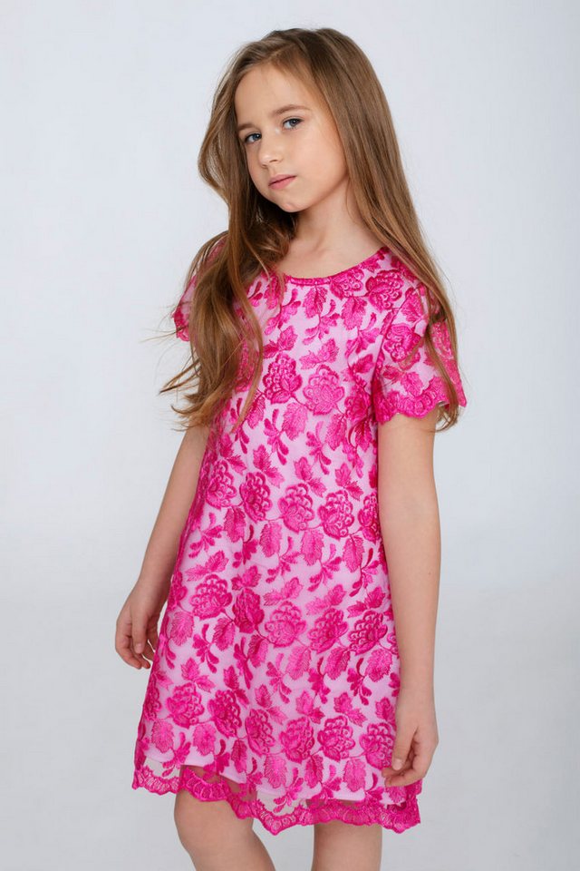 LEMONI Spitzenkleid Spitzen-Midikleid in Himbeerfarbe für Mädchen LEMONI Spitzenkleid Spitzen-Midikleid in Himbeerfarbe für Mädchen von LEMONI