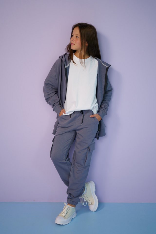 LEMONI Sweathose Cargohose Urban-Style (Set) Elastikbund mit Tunnelzug von LEMONI