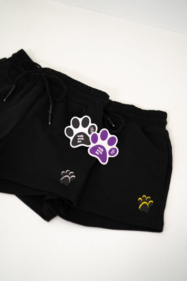 LEMONI Sweatshorts Schwarze Shorts für Mädchen Elastikbund mit Tunnelzug von LEMONI