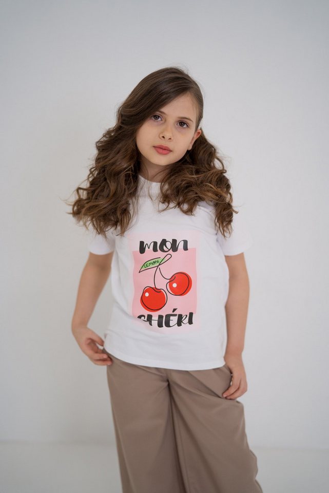 LEMONI T-Shirt Klassisches T-Shirt für Mädchen MON CHÉRI von LEMONI