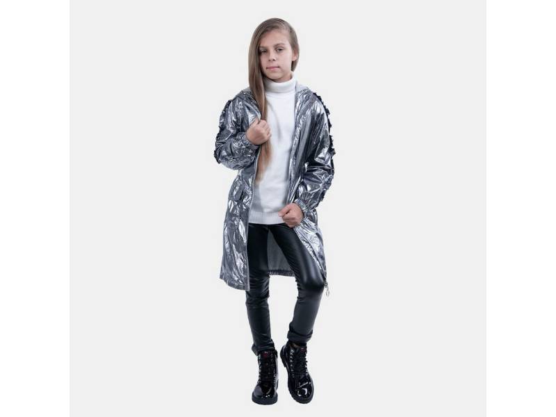LEMONI Windbreaker Lange Windjacke für Mädchen mit Kapuze von LEMONI