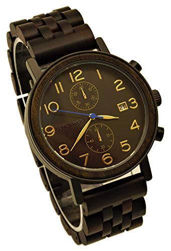 LEMONWOOD Holz-Armbanduhr Damen Holzuhr aus Ebenholz Herren 30 M Waterproof Chronograph Quarzuhr Volcano LEMONWOOD Holz-Armbanduhr Damen Holzuhr aus Ebenholz Herren 30 M Waterproof Chronograph Quarzuhr Volcano von LEMONWOOD