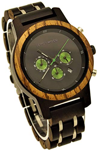 LEMONWOOD Holz-Armbanduhr Holzuhr aus Ebenholz Herren Damen Unisex Chronograph Stoppuhr Quarzuhr Bangkok LEMONWOOD Holz-Armbanduhr Holzuhr aus Ebenholz Herren Damen Unisex Chronograph Stoppuhr Quarzuhr Bangkok von LEMONWOOD