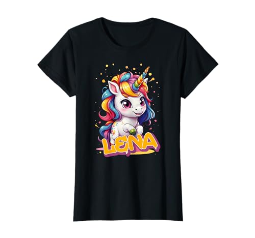 LENA - Schöner Mädchen Name mit süßem Einhorn T-Shirt LENA - Schöner Mädchen Name mit süßem Einhorn T-Shirt von LENA Tochter Enkel Geburtstag Geschenkideen