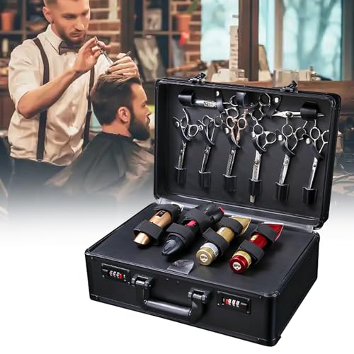 LENJKYYO Begoniape Barber Reisetasche Travel Organizer Friseursalon Koffer mit Schloss Werkzeug Koffer Barber Stylist Großes Fassungsvermögen Schwarz LENJKYYO Begoniape Barber Reisetasche Travel Organizer Friseursalon Koffer mit Schloss Werkzeug Koffer Barber Stylist Großes Fassungsvermögen Schwarz von LENJKYYO