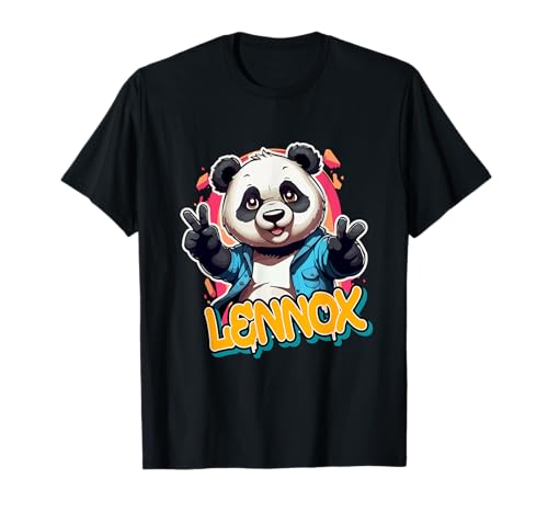 LENNOX - Schöner Jungen Name mit süßem Panda T-Shirt LENNOX - Schöner Jungen Name mit süßem Panda T-Shirt von LENNOX Sohn Enkel Geburtstag Geschenkideen