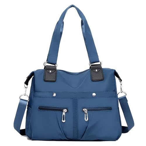 2023 Wasserdichte Nylon-Umhängetasche mit mehreren Taschen, wasserdichte Einkaufstasche, Damenhandtaschen, Geldbörsen für Schulterhandtaschen, Reisetasche (Light Blue) von LENSSE