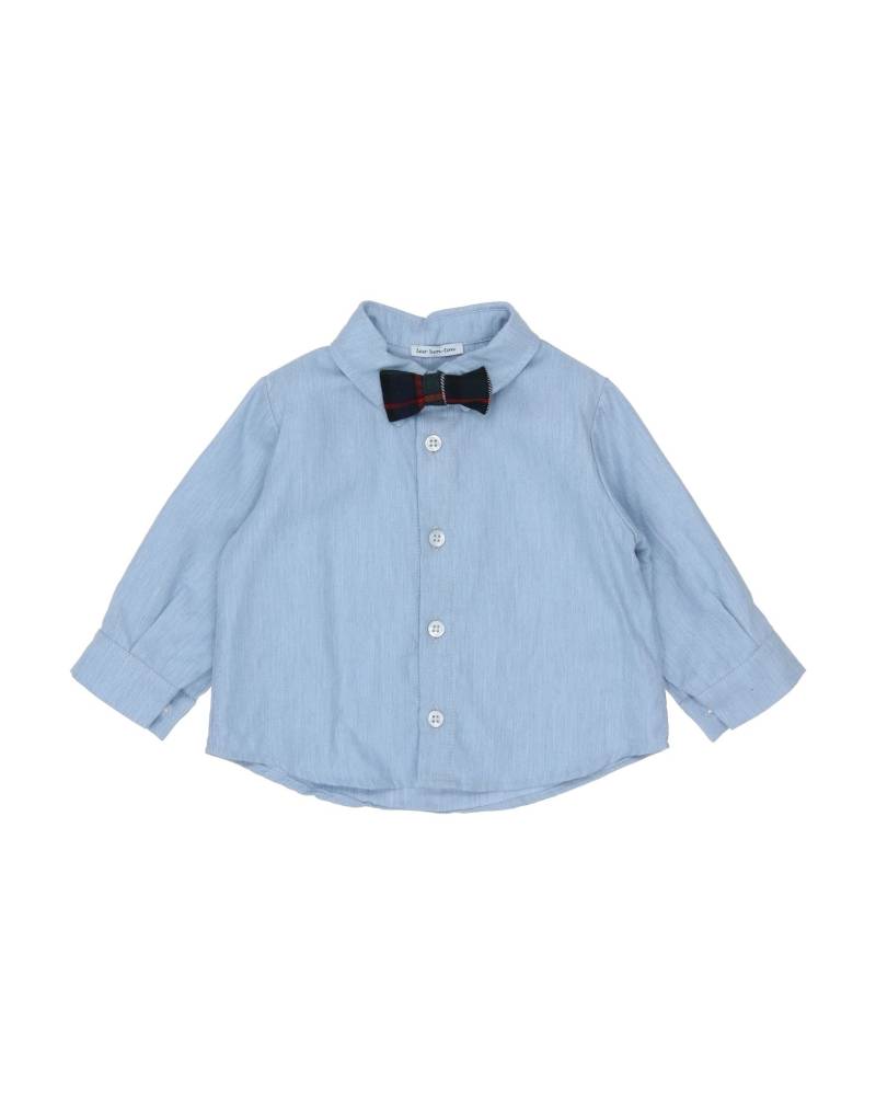 LEO E LILLY BON TON Hemd Kinder Azurblau von LEO E LILLY BON TON