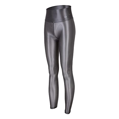 LEOHEX Transparente Glänzende Strumpfhose Mit Hoher Taille Und Gerüschtem Hintern Dehnbare Leggings(L,Grau) von LEOHEX