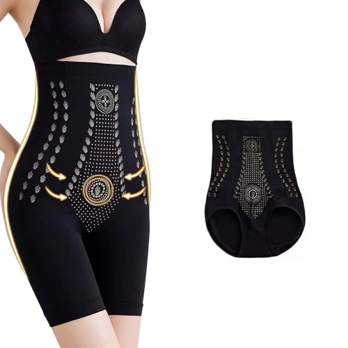 Shapewear Damen Miederslip Bauchweg Unterhose hohe Taille M Größe Schwarz Figurformend Unterwäsche mit Ferninfrarot-Kompression zur Fettverbrennung für Alltag und Büro von LEOINAER