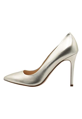 LEOMIA Damen Elegante Leder High Heels, Gold, 38 EU von LEOMIA
