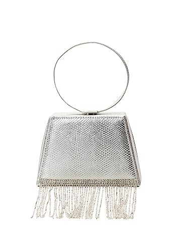 LEOMIA Women's Clutch/Abendtasche, Silber von LEOMIA