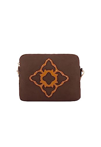 LEOMIA Women's Crossbody Bag, Dunkelbraun von LEOMIA