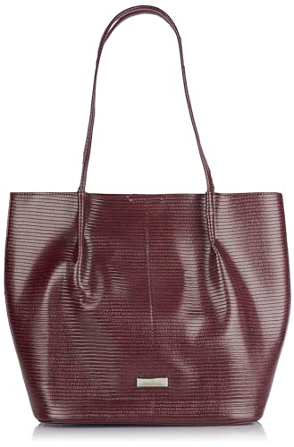 LEOMIA Women's Damen Shopper, KIRSCHROT von LEOMIA