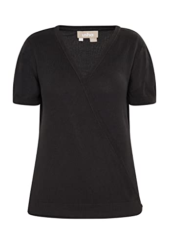 LEOMIA Women's Damen Strick Pullover 10426722-LE02, Anthrazit, XXL Sweater von LEOMIA