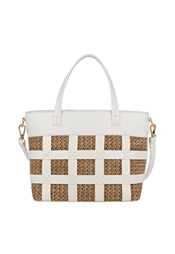 LEOMIA Women's Shopper, Weiss von LEOMIA