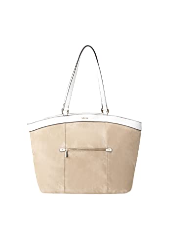 LEOMIA Women's Shopper Bag, Weiss von LEOMIA