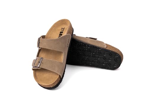 Leon 4010 Orthopädische Schuhe Damen, Hausschuhe aus Leder - Pantoletten für Zuhause, Arbeit, Freizeit - Ergonomisch (Braun, EU Schuhgrößensystem, Erwachsene, Damen, Numerisch, M, 36) von LEON ANATOMIC FOOTWEAR