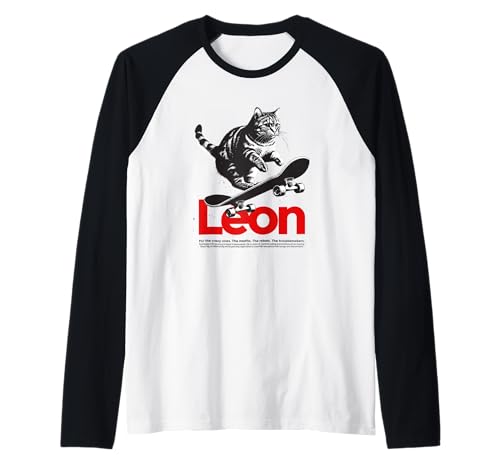 Herren LEON - Schöner Jungen Name mit Katze & Skateboard Raglan Herren LEON - Schöner Jungen Name mit Katze & Skateboard Raglan von LEON Sohn Enkel Geburtstag Geschenkideen