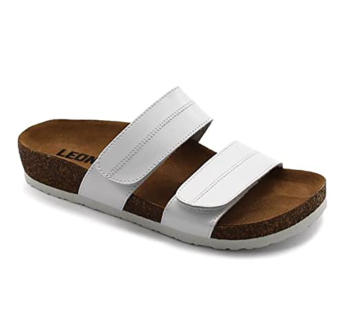 LEON 4000 Lederschuhe Sandalen Sandalette Clog Pantolette Komfortschuhe Hausschuhe, Damen, Weiß, EU 39 LEON 4000 Lederschuhe Sandalen Sandalette Clog Pantolette Komfortschuhe Hausschuhe, Damen, Weiß, EU 39 von LEON