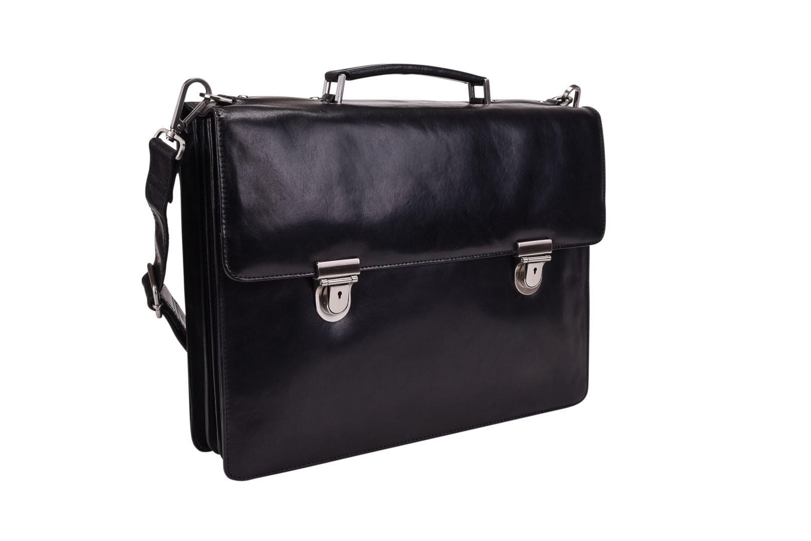 LEONARD HEYDEN - CANNES Businessbag Aktenmappe 3 Fächer Schwarz Schwarz von LEONARD HEYDEN