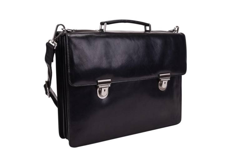 LEONARD HEYDEN - CANNES Businessbag Aktenmappe 3 Fächer Schwarz Schwarz von LEONARD HEYDEN