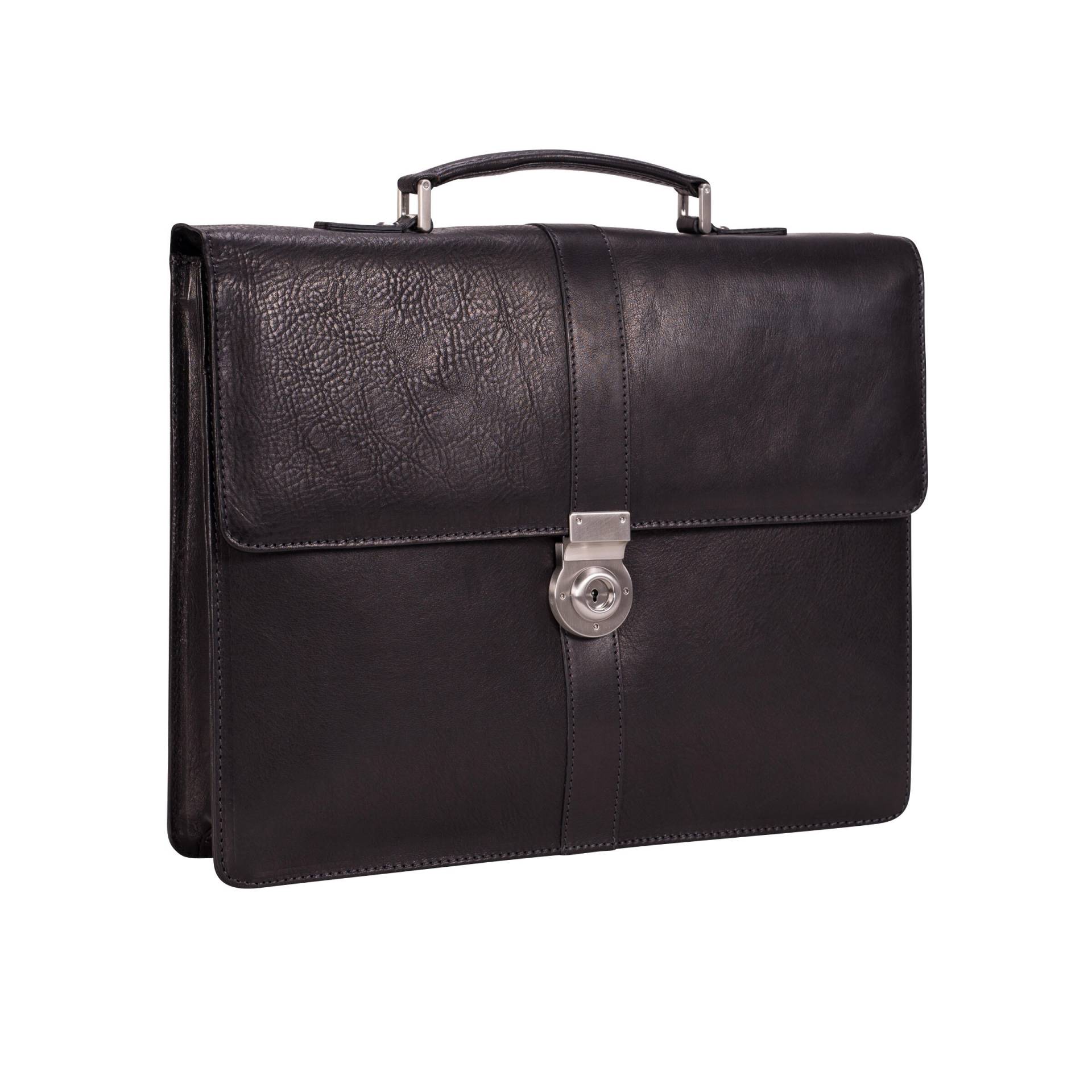 LEONARD HEYDEN - L.Heyden Bergamo Aktenmappe 1 Fach Schwarz Schwarz von LEONARD HEYDEN