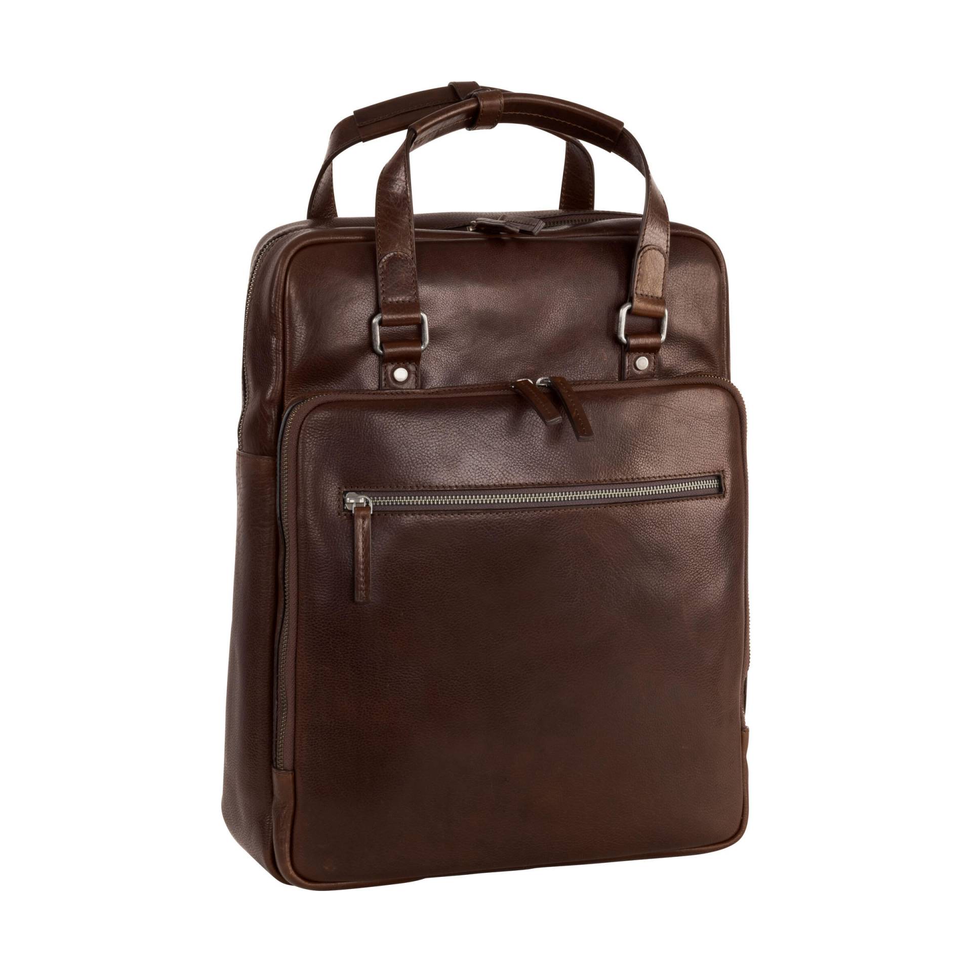 LEONARD HEYDEN - L.Heyden Roma Kurzgrifftasche/Rucksack Braun 2 braun von LEONARD HEYDEN
