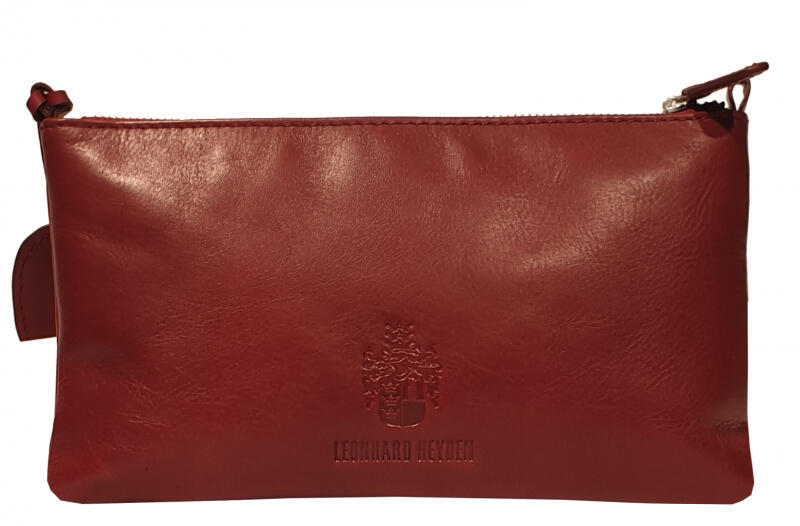 LEONARD HEYDEN - Leonhard Heyden Chelsea RV-Clutch Damentasche Kosmetiktasche mit Riemen echt Leder rot Rot von LEONARD HEYDEN