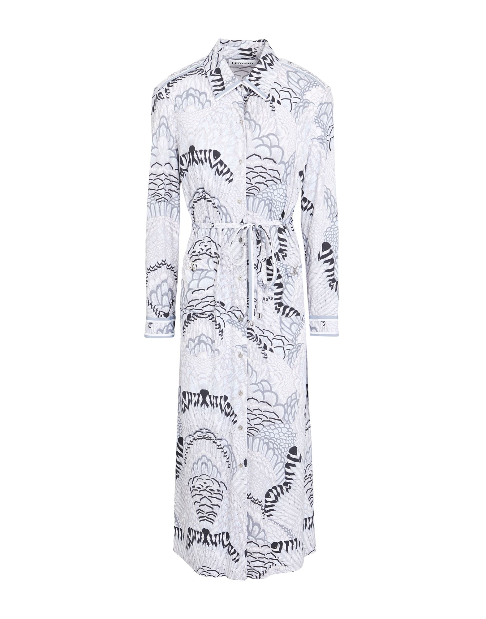 LEONARD Paris Midi-kleid Damen Hellgrau LEONARD Paris Midi-kleid Damen Hellgrau von LEONARD Paris