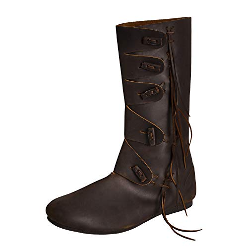 Leonardo Carbone Wikinger Stiefel Rasmus Mittelalter Nubukleder braun - 38 von LEONARDO HOME