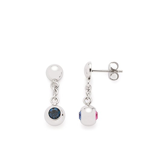 JEWELS BY LEONARDO Damen Ohrstecker Pallottola Edelstahl/silberfarben Glas pink blau 016392 von Leonardo Jewels