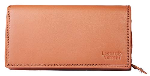 LEONARDO VERRELLI Damen – Geldbörse Echtleder Portemonnaie RFID 17x9 cm 3000346 von LEONARDO VERRELLI