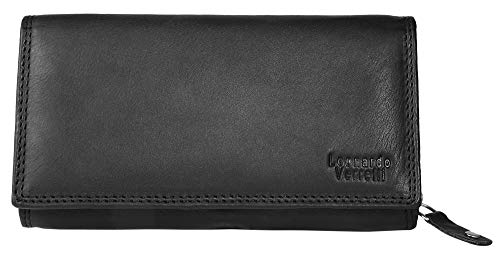LEONARDO VERRELLI Damen – Geldbörse Echtleder Portemonnaie RFID 17x9 cm 3000346 von LEONARDO VERRELLI