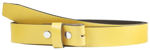 LEONARDO VERRELLI Damen-Gürtel ohne Schnalle Leder gelb 85-125 cm 3100113 (Bundweite: 90 cm - Gesamtlänge: 105 cm) von LEONARDO VERRELLI