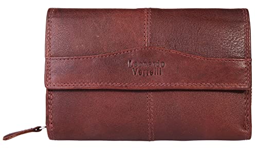 LEONARDO VERRELLI Echt-Leder Damen Geldbörse RFID Schutz 15x10cm- 3000096 (Braun) von LEONARDO VERRELLI