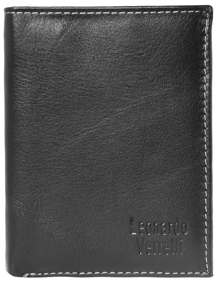 LEONARDO VERRELLI Geldbörse Adim (Einzeln), Herren GeldbÃ¶rse Hoch Echtleder von LEONARDO VERRELLI