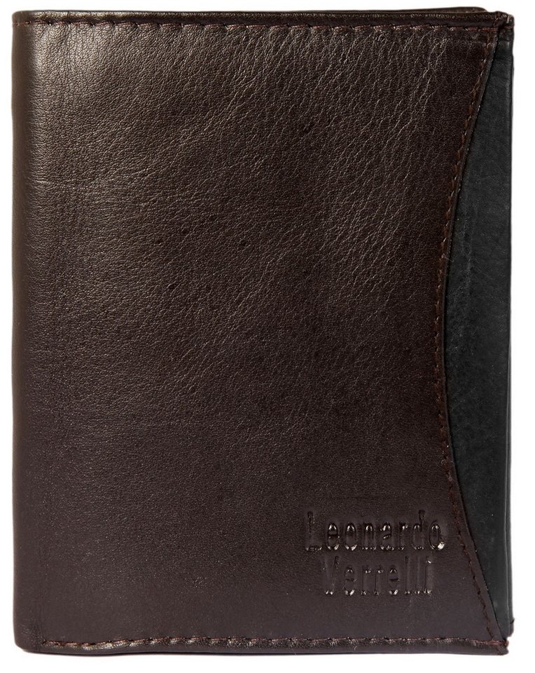 LEONARDO VERRELLI Geldbörse Akef (Einzeln), Herren GeldbÃ¶rse Hoch Echtleder von LEONARDO VERRELLI