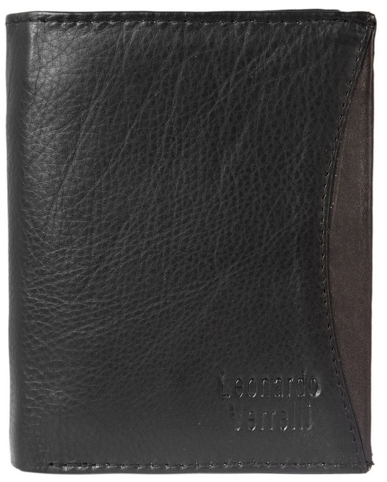 LEONARDO VERRELLI Geldbörse Akef (Einzeln), Herren GeldbÃ¶rse Hoch Echtleder von LEONARDO VERRELLI