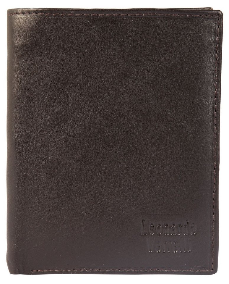 LEONARDO VERRELLI Geldbörse Asem (Einzeln), Herren GeldbÃ¶rse Hoch Echtleder von LEONARDO VERRELLI